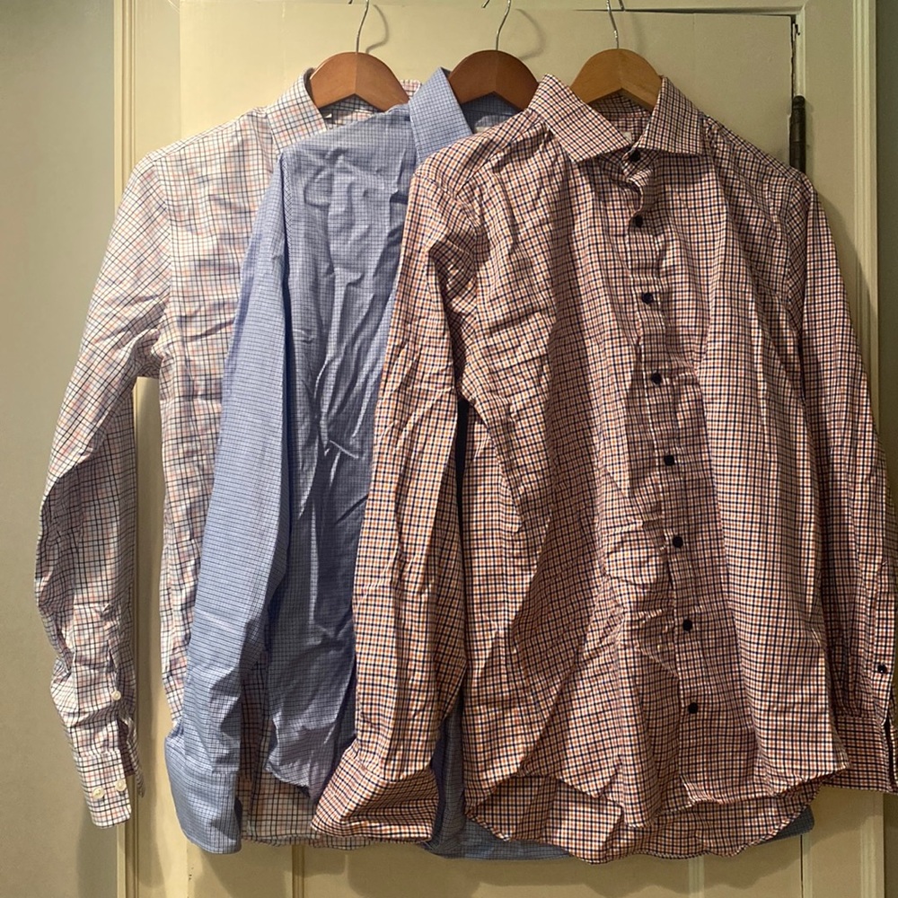 Bundle of 3 mens twillory button down shirts
